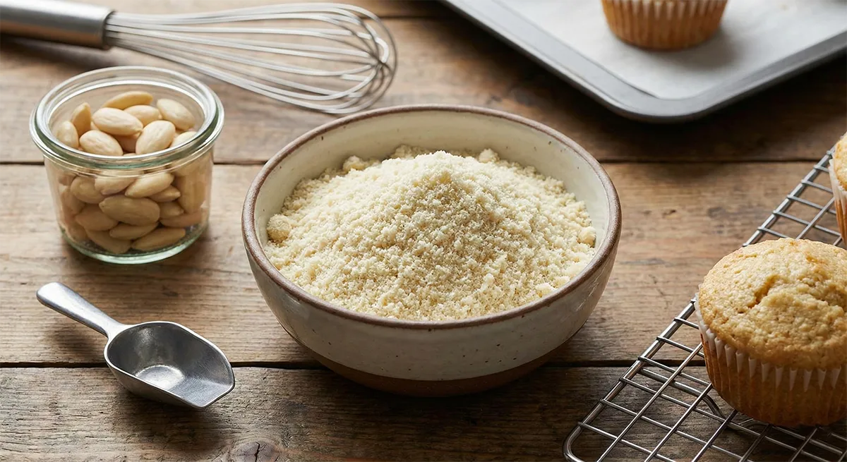 снимка на бадемово брашно в купа